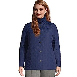 Lands’ End Insulated Puffer Jacket Sz 1X Plus Sz 16 / 18 Water Resistant New